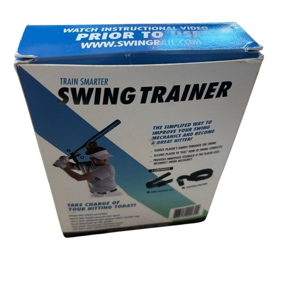 SWINGRAIL Baseball Softball Swing Trainer Aid Mechanics - New Open Box Complete